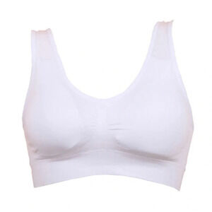 Breathable Underwear Sport Yoga Bra One Size Outdoor Women Seamless Solid White